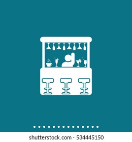 Barman illustration. Bar icon. 