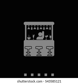 Barman illustration. Bar icon. 