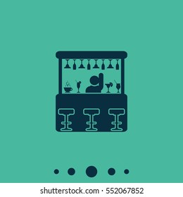 Barman illustration. Bar icon. 