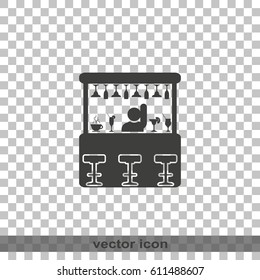 Barman illustration. Bar icon. 
