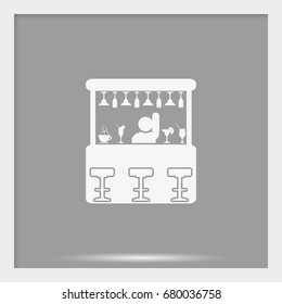 Barman illustration. Bar icon. 