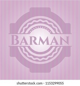 Barman pink emblem