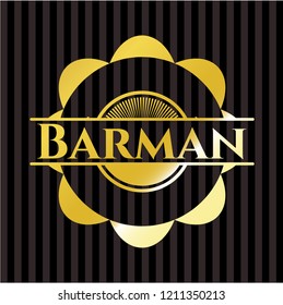 Barman shiny badge