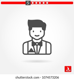 barman vector icon