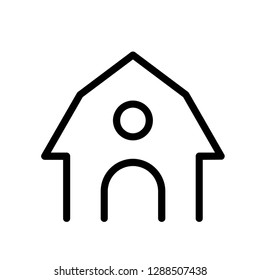  barn abstract vector outline isolated illustration editable