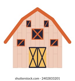 Barn agriculture element. Vector illustration with agriculture theme and flat vector style. Editable vector element.