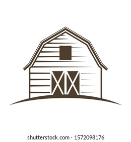 barn, agriculture related vector logo icon 