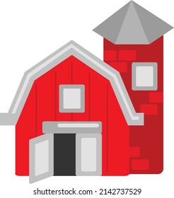 Barn for Animals Vector Clipart