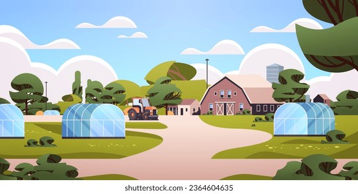 barn building agriculture and farming concept empty no people farmland countryside landscape horizontal