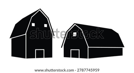 Barn building icon silhouette vector isolated illustration design Stock foto © 