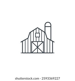 Barn Building icon symbol vector illustration isolated on white background