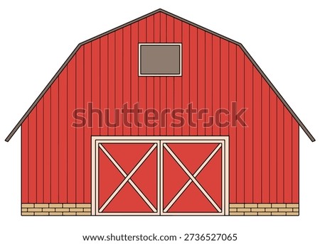 Barn building isolated graphic color sketch illustration vector Stock foto © 