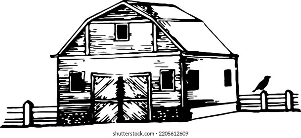 Barn Clipart - Vector Illustration