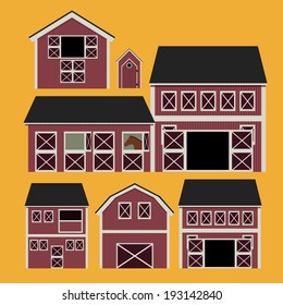 Barn design over yellow background, vector illustration