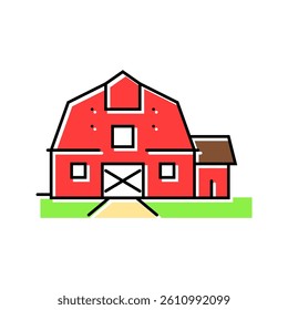 barn farm farmer color icon vector. barn farm farmer sign. isolated symbol illustration