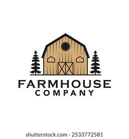 barn farm house storage hangar logo design vector