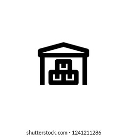 Barn farm icon. Cargo sign