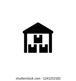 Barn farm icon. Cargo sign