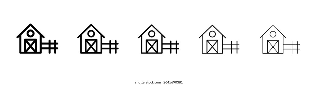 ícone da fazenda do celeiro ilustração simples logotipo arte