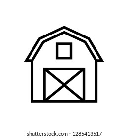 barn - farm icon vector