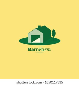 Barn Farm logo icon sign vector illustration.