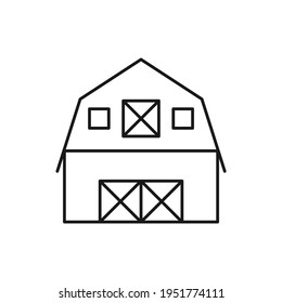 the barn and farm logo. vector illustration