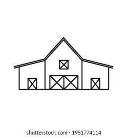 the barn and farm logo. vector illustration