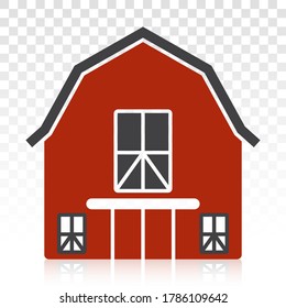 Barn or farmhouse flat color icon for apps or websites