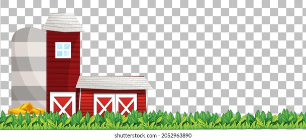 Barn or granary on transparent background illustration