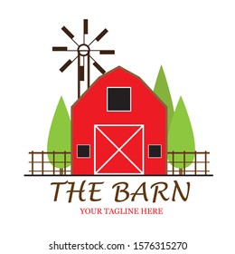 Barn graphic design vector. Barn logo.