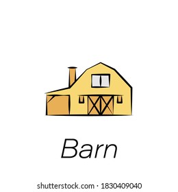 barn hand draw icon. Element of farming illustration icons. Signs and symbols can be used for web, logo, mobile app, UI, UX