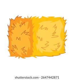 desenho animado do celeiro do palheiro. campo rural, fardo de grama, agulha do campo sinal do celeiro do palheiro. símbolo isolado ilustração vetorial