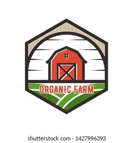 Barn house farm logo simple minimalist, family farm field organic.