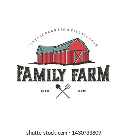 Barn house farm logo simple minimalist, family farm field organic.