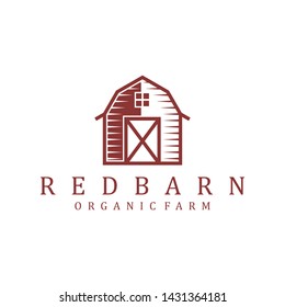 Barn house farm logo simple minimalist, family farm field organic.