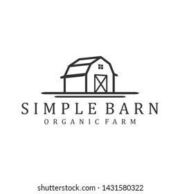 Barn house farm logo simple minimalist, family farm field organic.