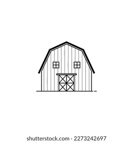 Barn house icon isolated vector graphics