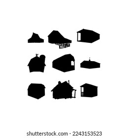 Barn house set illustration design