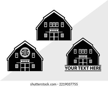 Barn House SVG Printable Vector Illustration