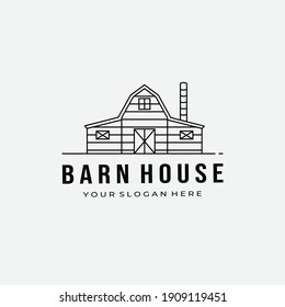 Barn House Wood Logo Vector Illustration Design Graphic