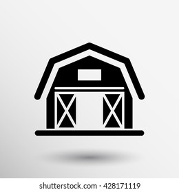 barn icon agriculture farm house building graphic.