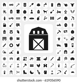 barn icon. agriculture set. vector sign symbol on white background