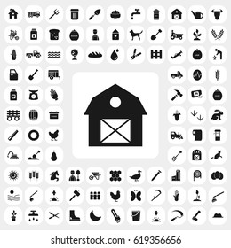 barn icon. agriculture set. vector sign symbol on white background