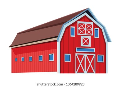 barn icon cartoon