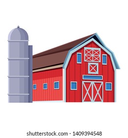 barn icon cartoon isolated vector illustration graphic design