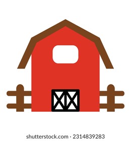 Barn icon clipart design template isolated