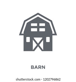 Barn icon. Barn design concept from Agriculture, Farming and Gardening collection. Simple element vector illustration on white background.