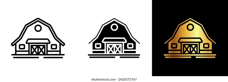The Barn Icon encapsulates the rustic allure of traditional farm structures, symbolizing a connection to agriculture, rural life, and the heart of the countryside.