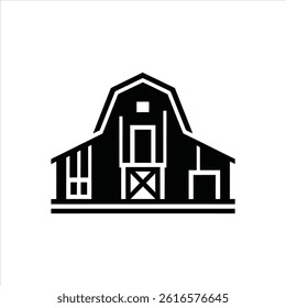 Barn Icon, Farm Building Structure Symbol