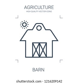 barn icon. high quality line barn icon on white background. from agriculture collection flat trendy vector barn symbol. use for web and mobile